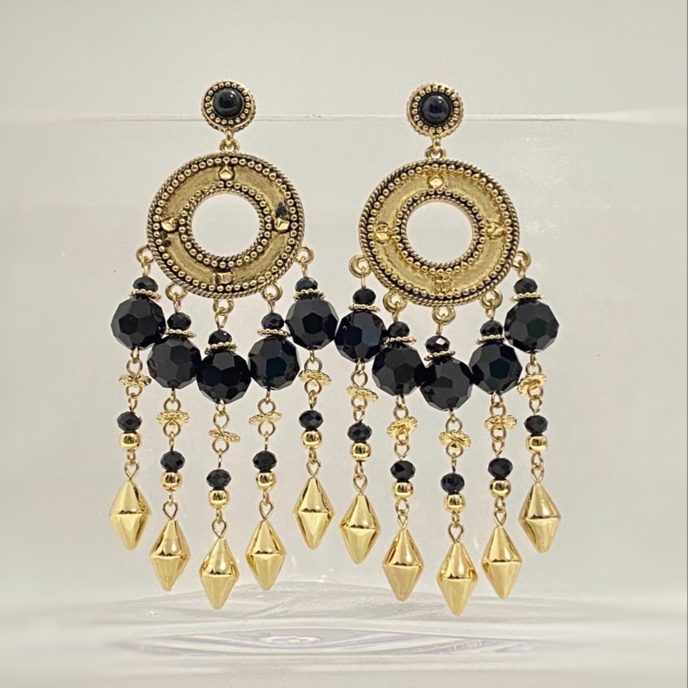 Black & Gold Earrings